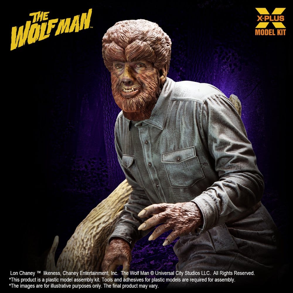The Wolf Man Plastic Model Kit 1/8 Lon Chaney Jr. as Wolf Man 22 cm (Reproduction) Image 9