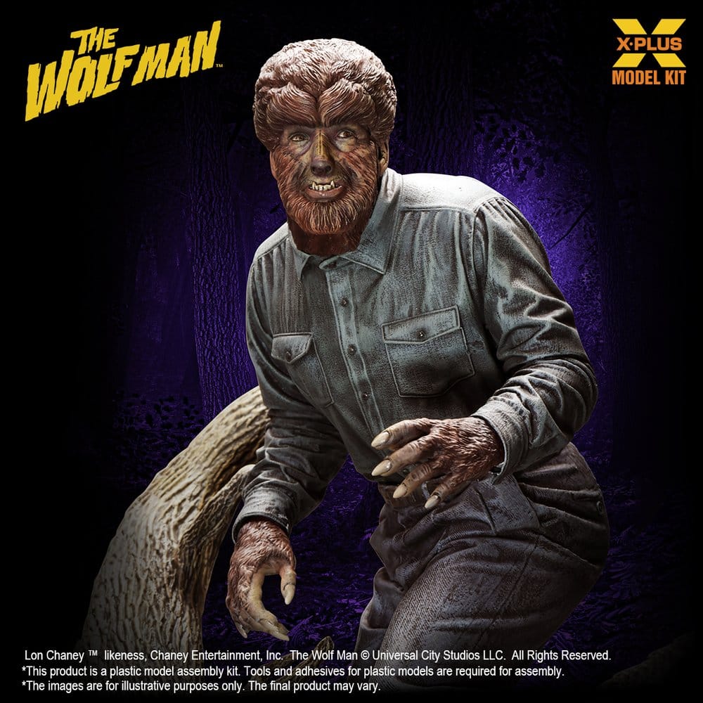 The Wolf Man Plastic Model Kit 1/8 Lon Chaney Jr. as Wolf Man 22 cm (Reproduction) Image 10