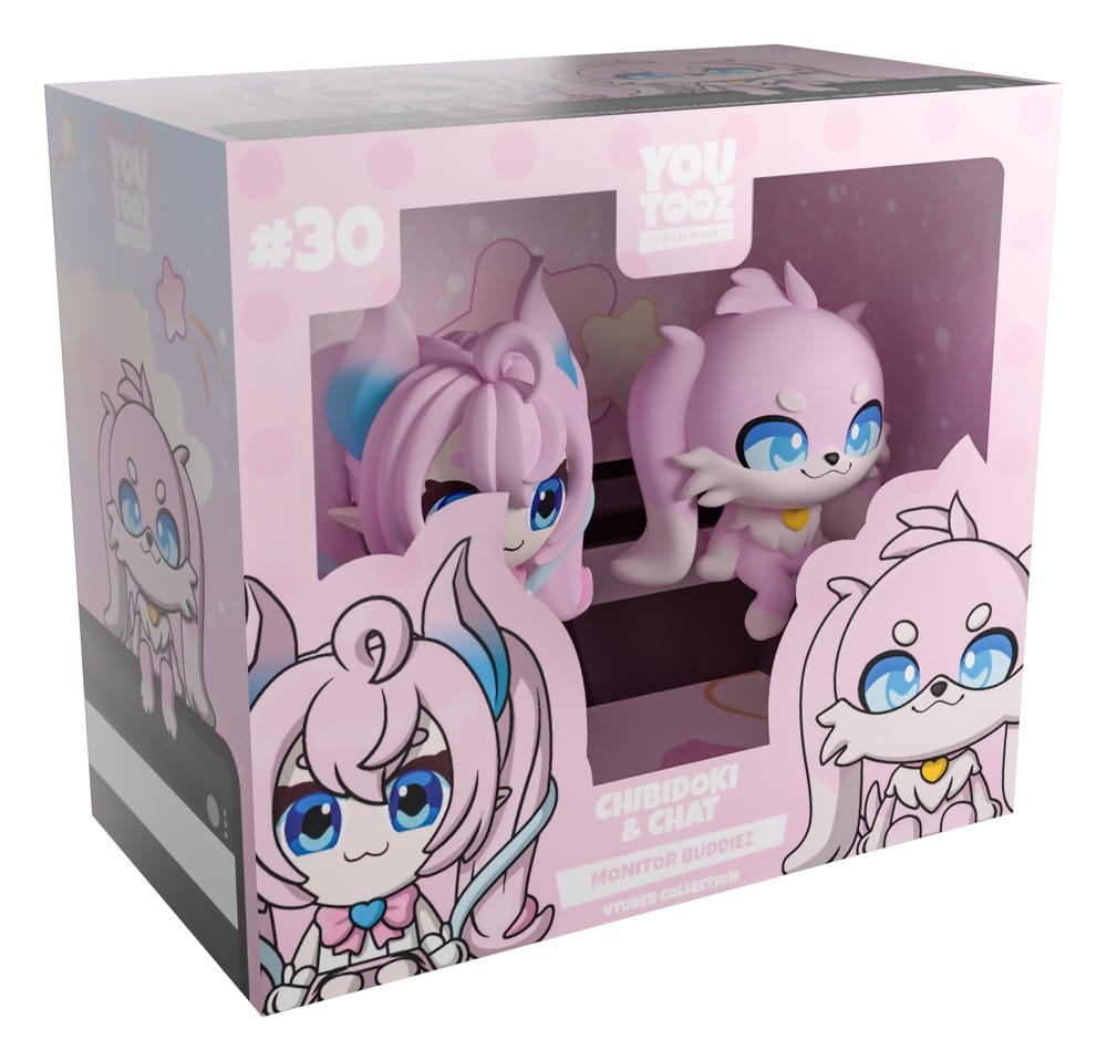 Original Vinyl Figuren Chibidoki & Chat Monitor Buddiez 7 cm Image