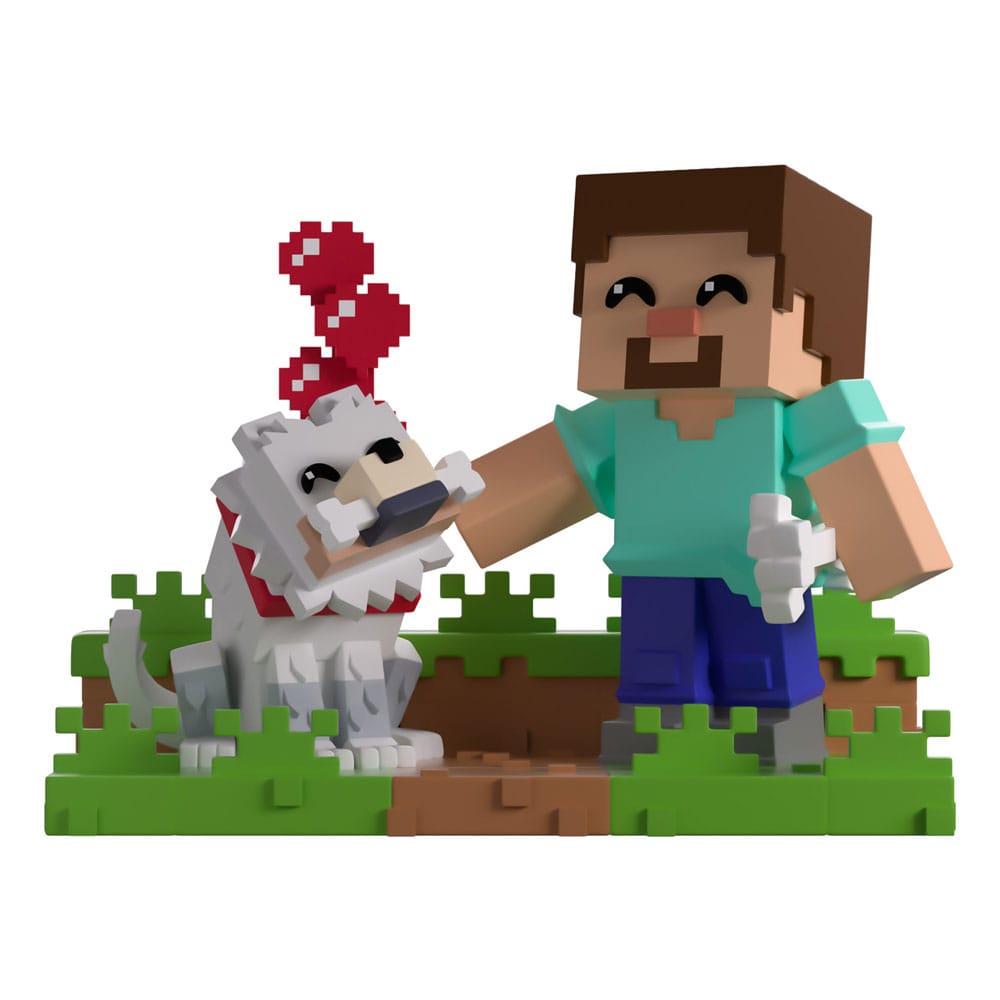 Minecraft Vinyl Figur Taming a Wolf 10 cm Image 1