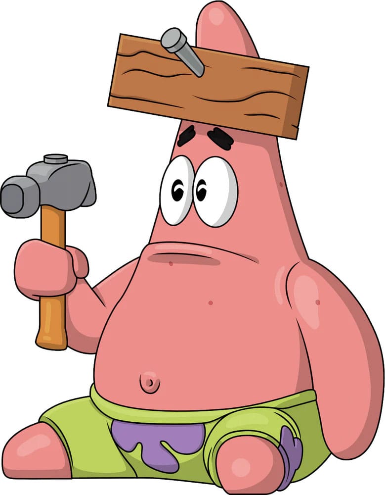 SpongeBob Schwammkopf Vinyl Figur Nail on Head Patrick 10 cm Image 2