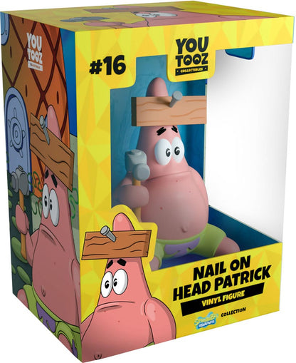 SpongeBob Schwammkopf Vinyl Figur Nail on Head Patrick 10 cm Image 3