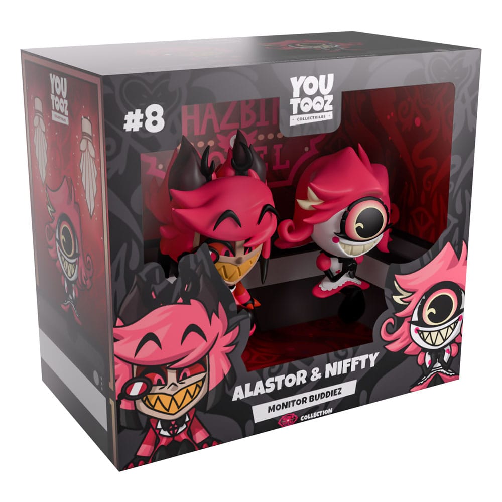 Hazbin Hotel Vinyl Figuren Alastor & Niffty Monitor Buddiez Image 5