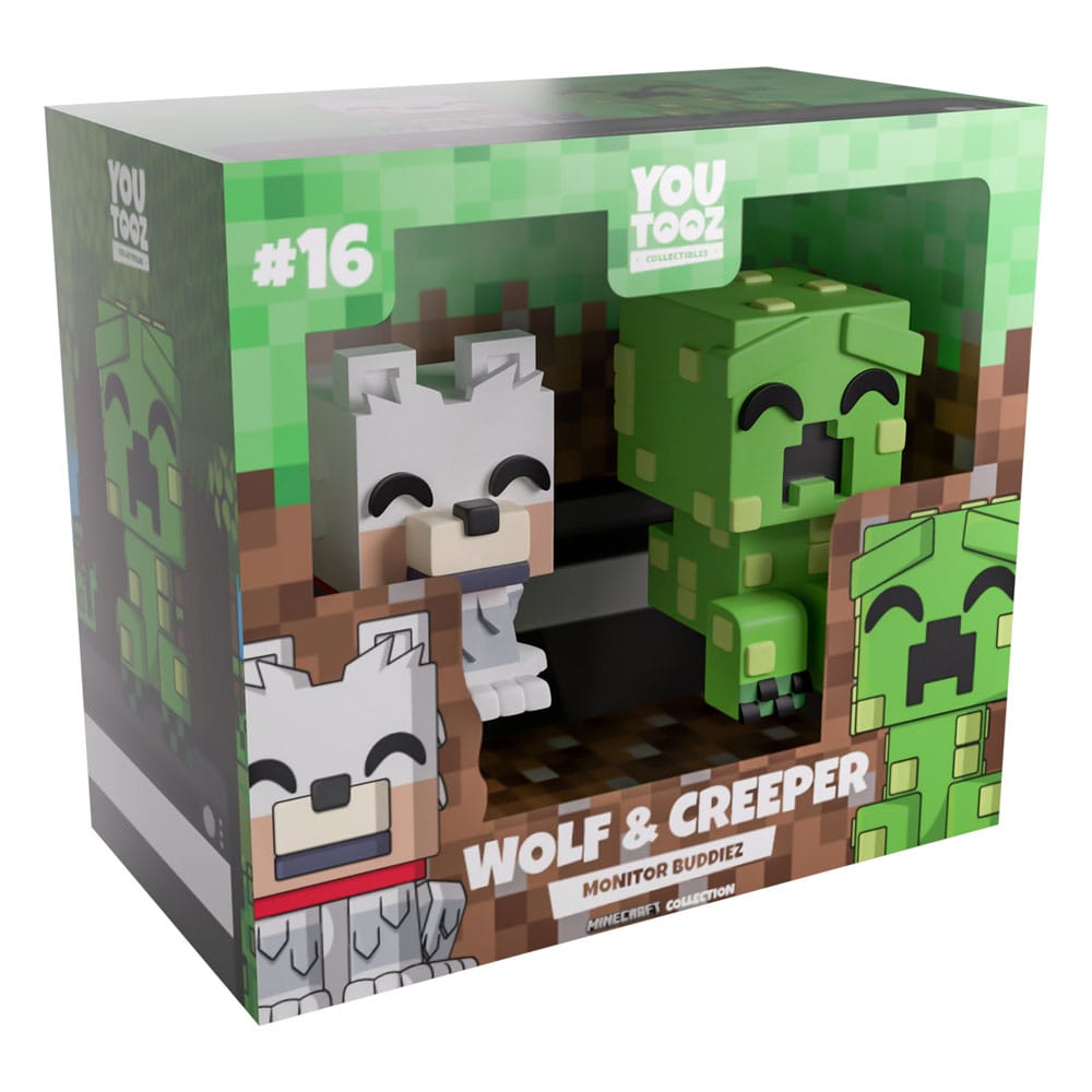 Minecraft Vinyl Figuren Wolf and Creeper Monitor Buddiez Image 5
