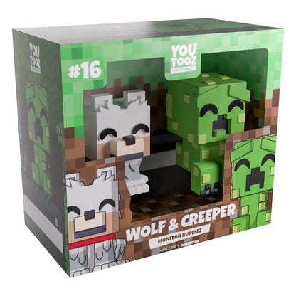 Minecraft Vinyl Figuren Wolf and Creeper Monitor Buddiez Image 5