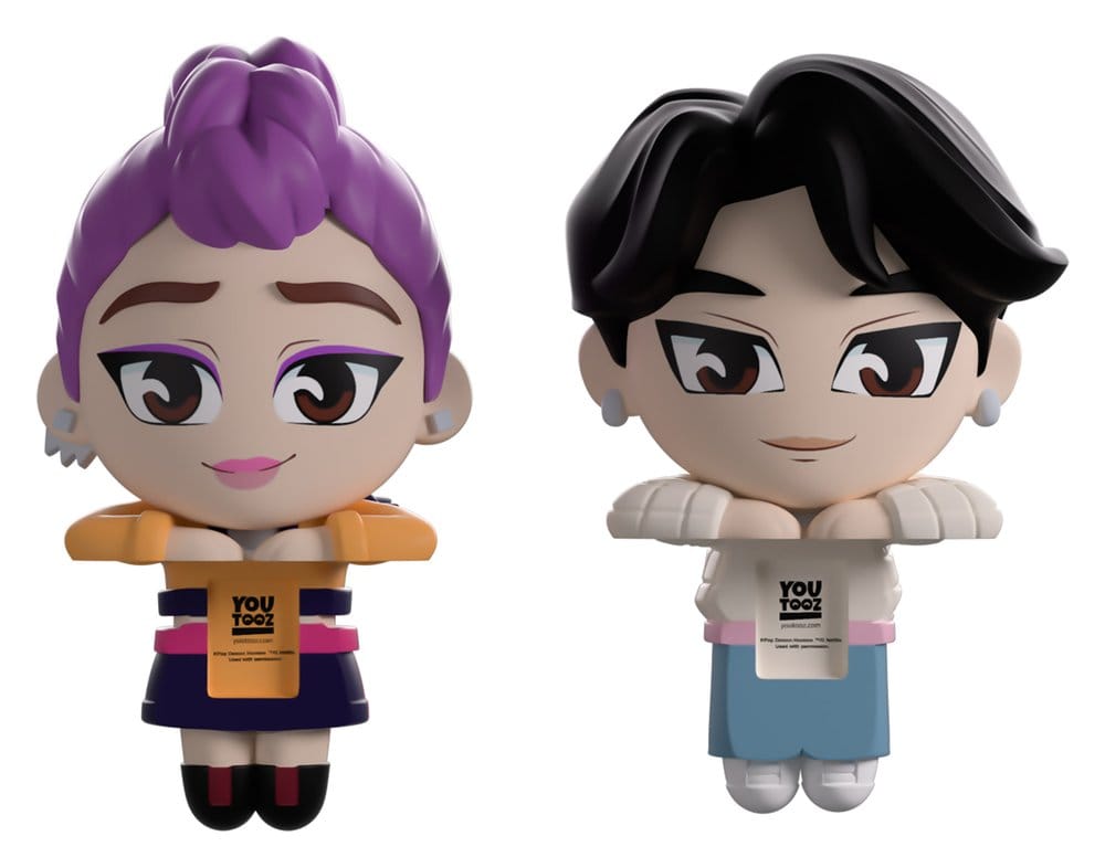 KPop Demon Hunters Vinyl Figuren Jinu & Rumi Monitor Buddiez 6 cm Image 1