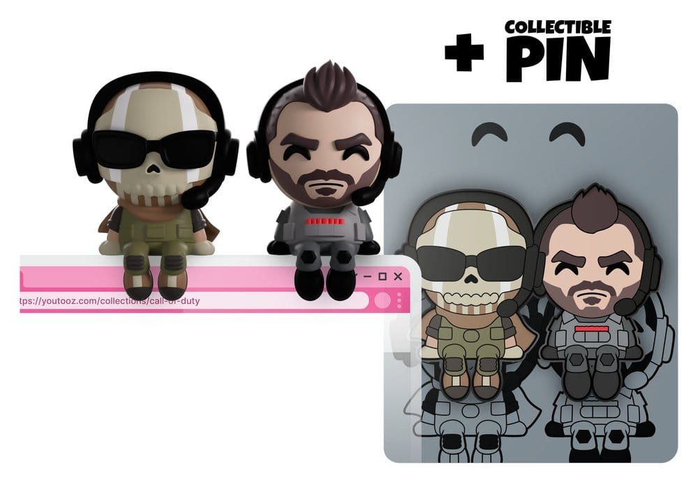 Call of Duty Vinyl Figuren Ghost & Soap Monitor Buddiez 7 cm Image 4