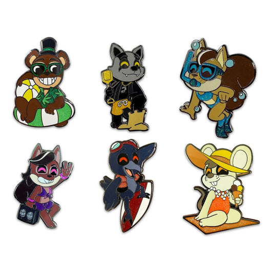 Five Nights at Freddy's Ansteck-Pins Set Popgoes Beach 3 cm (6) Image 1