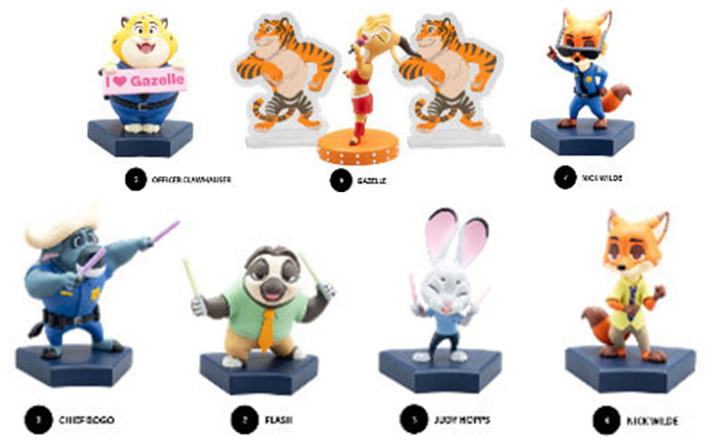 Zootopia Hero Box Urban Safari Series Minifiguren 8 cm Display (6) Image