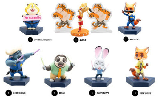 Zootopia Hero Box Urban Safari Series Minifiguren 8 cm Display (6) Image