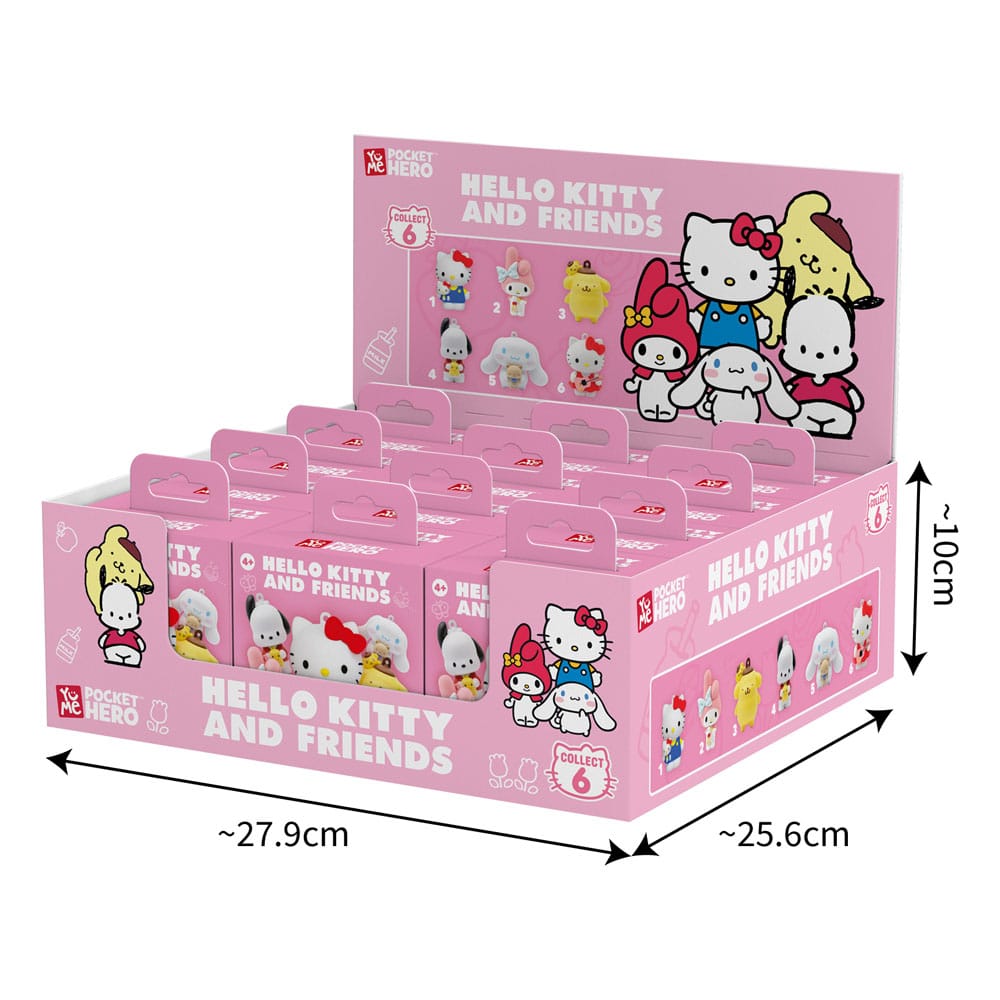Sanrio Pocket Hero Schlüsselanhänger Hello Kitty and Friends Series 1 Blind Box Display (12) Image 10